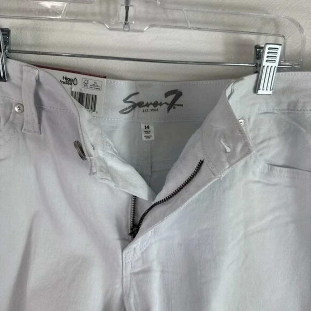 Seven7 Women's 14 Weekend Denim Shorts White NWT‎ Inseam 5: